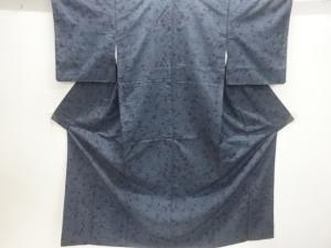 草葉模様織出し十日町紬着物